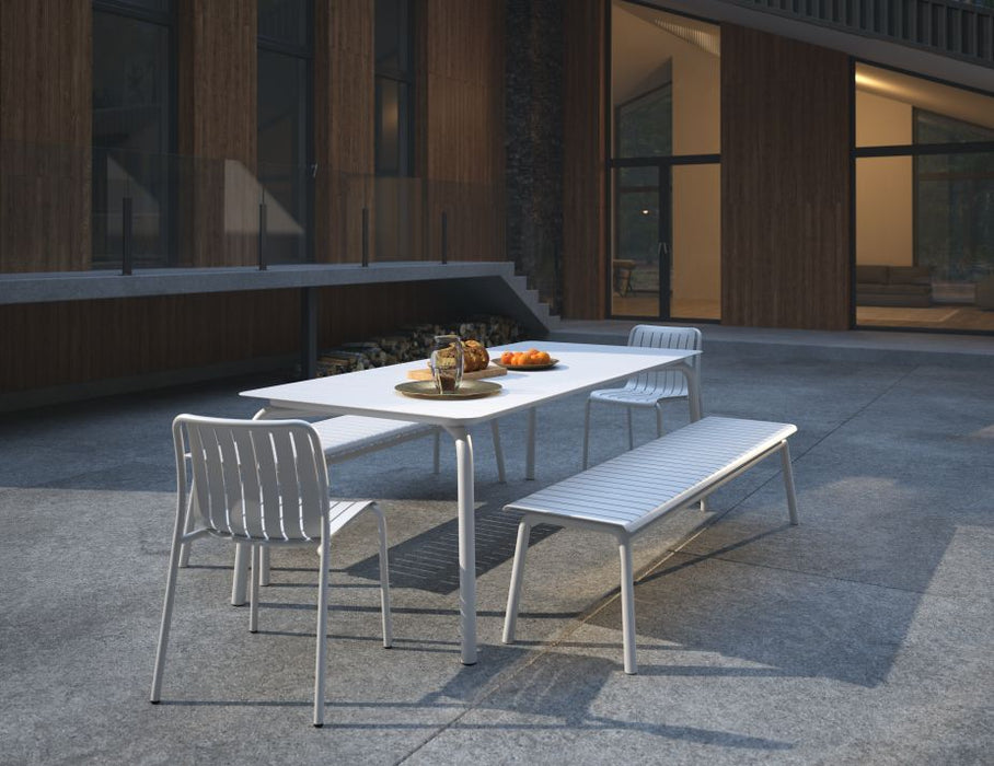 Roku Outdoor Dining Set - Matte White