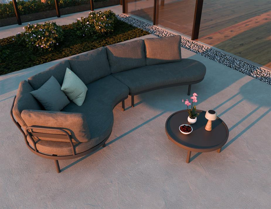 Aluna Sofa Right End Open - Charcoal - Outdoor
