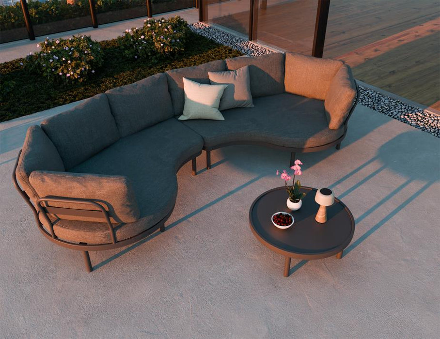 Aluna Sofa Return Ends - Charcoal - Outdoor