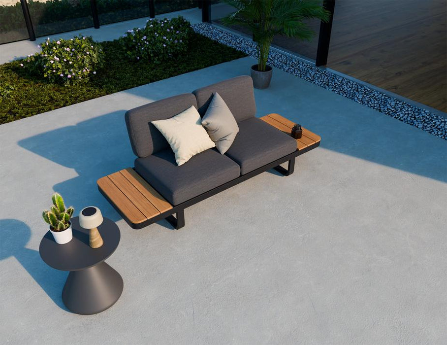 Delmar Config B - Outdoor - Charcoal - Granite Grey Cushions