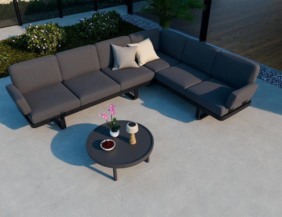 Delmar Config E - Outdoor - Charcoal - Granite Grey Cushions