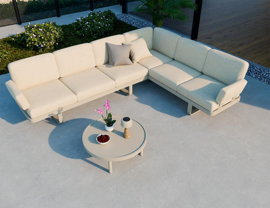 Delmar Config E - Outdoor - Latte - Husk Cushions