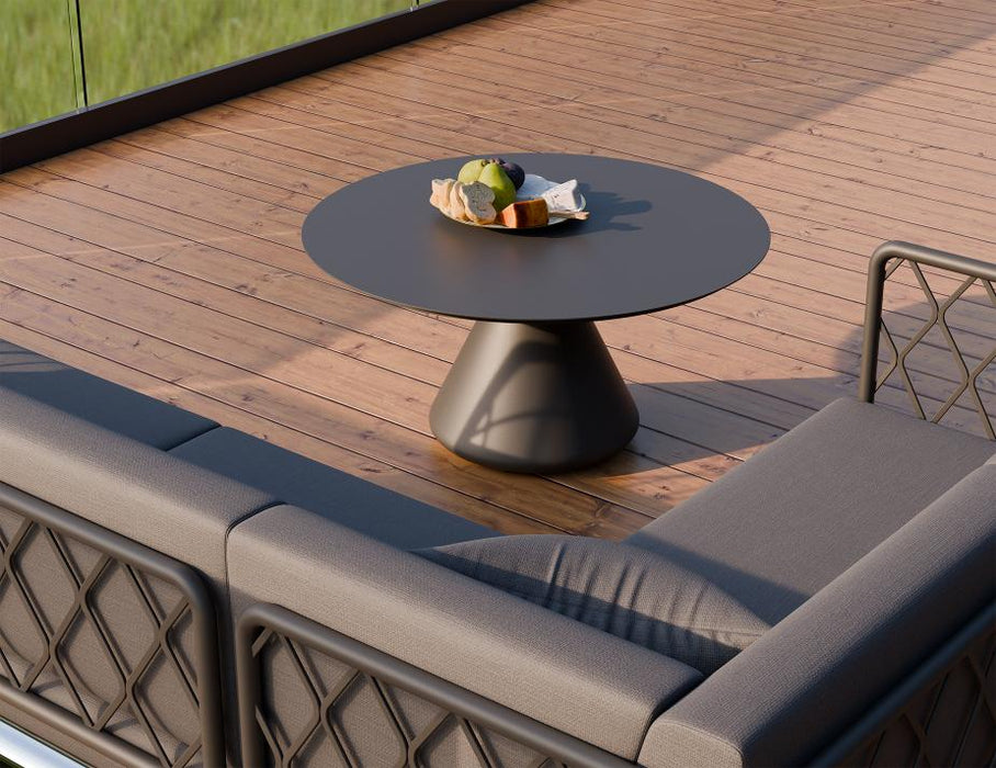 Kora Coffee Table 90cm Dia - Outdoor - Charcoal