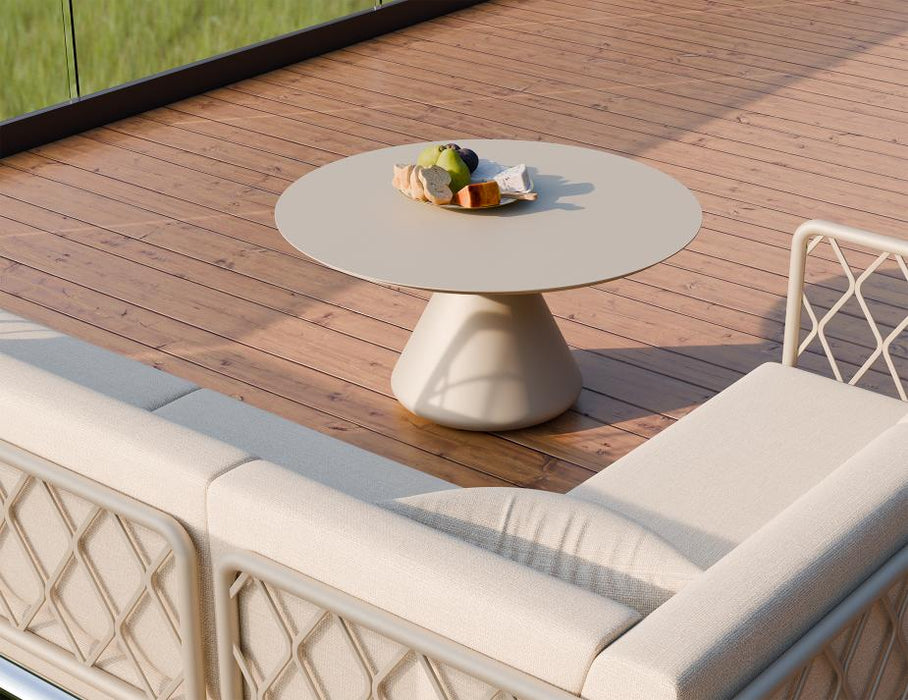 Kora Coffee Table 90cm Dia - Outdoor - Latte