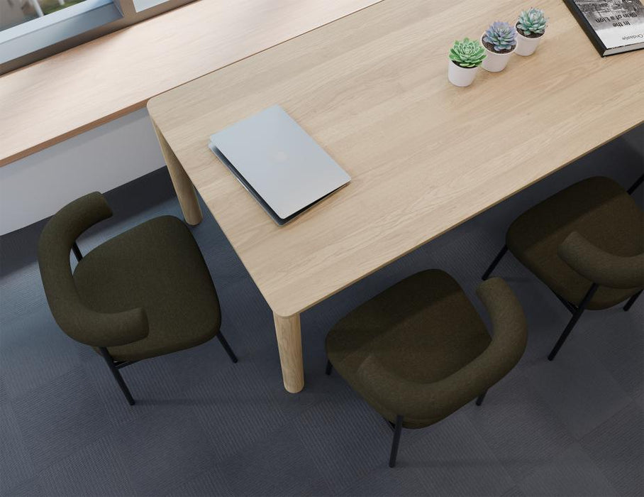 Marlowe Dining Chair - Black Legs - Forest Green Fabric