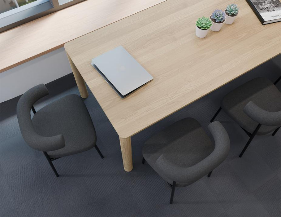 Marlowe Dining Chair - Black Legs - Soho Grey Fabric