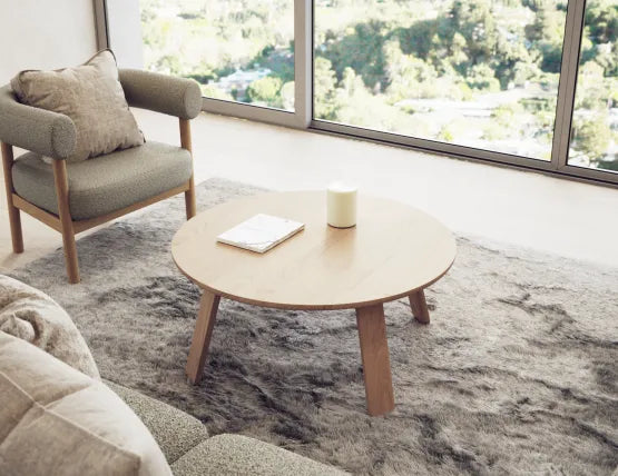 Mateo Coffee Table - Round - Natural Ash - 90cm