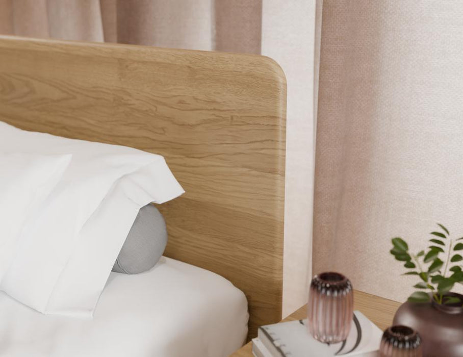 Nordica Bed Frame - Solid Oak, Queen