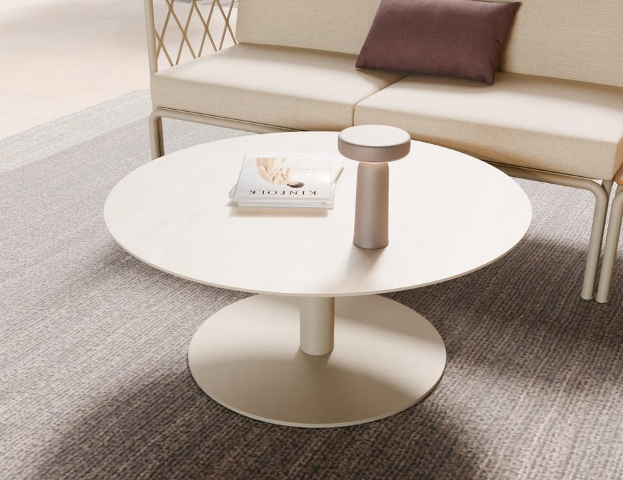 Loma Coffee Table Latte 90cm - Outdoor - Dune Ceramic Top