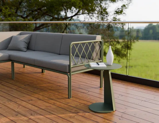 Roam Side Table - Outdoor - Eucalyptus Green, Aluminium, 40.5cm W
