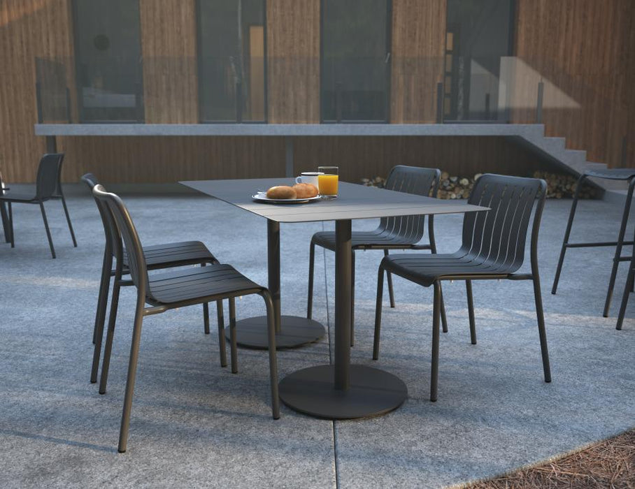 Roku Rectangle Cafe Table - Outdoor - Charcoal