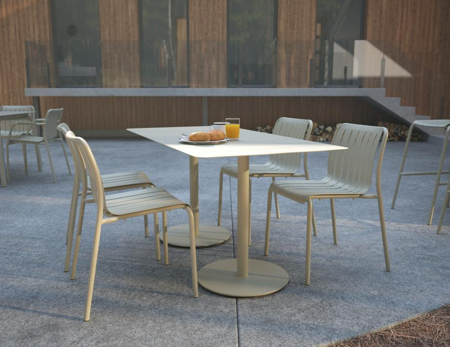 Roku Rectangle Cafe Table - Outdoor - Latte