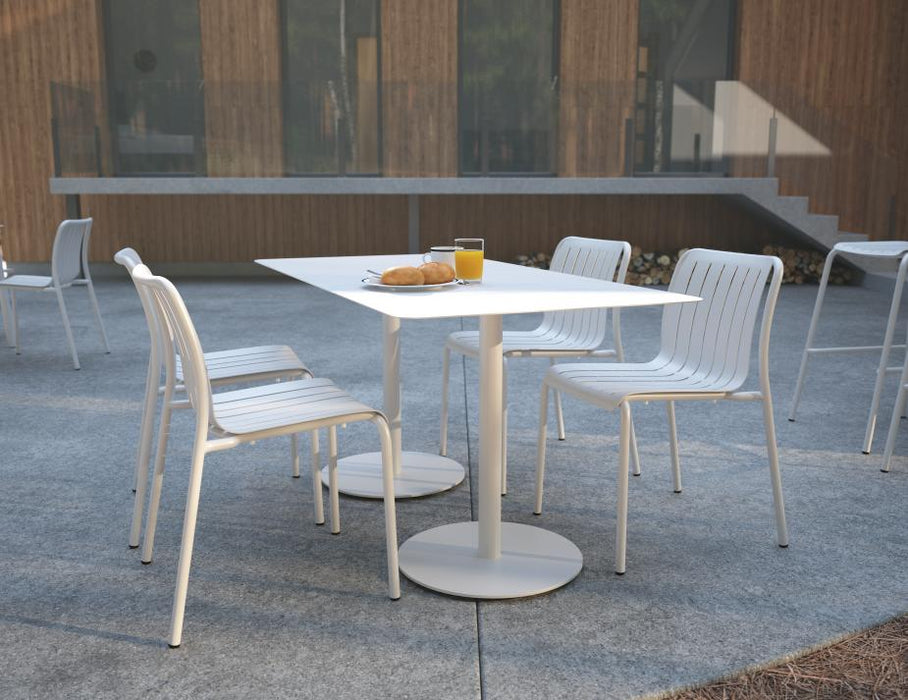Roku Rectangle Cafe Table - Outdoor - White
