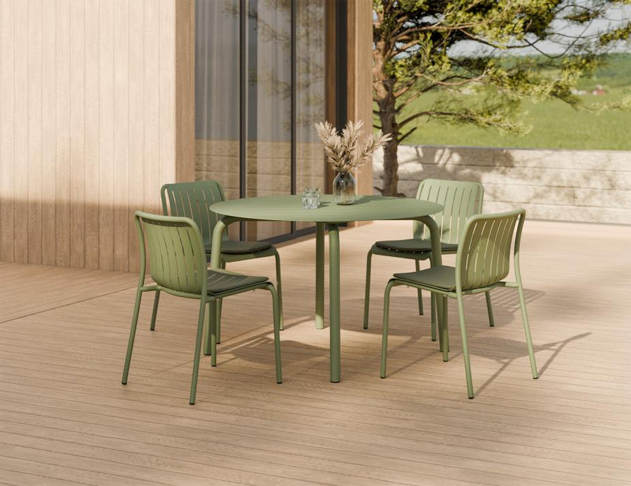 Roku Dining Chair - Outdoor - Eucalyptus Green - Chair with Husk Cushion