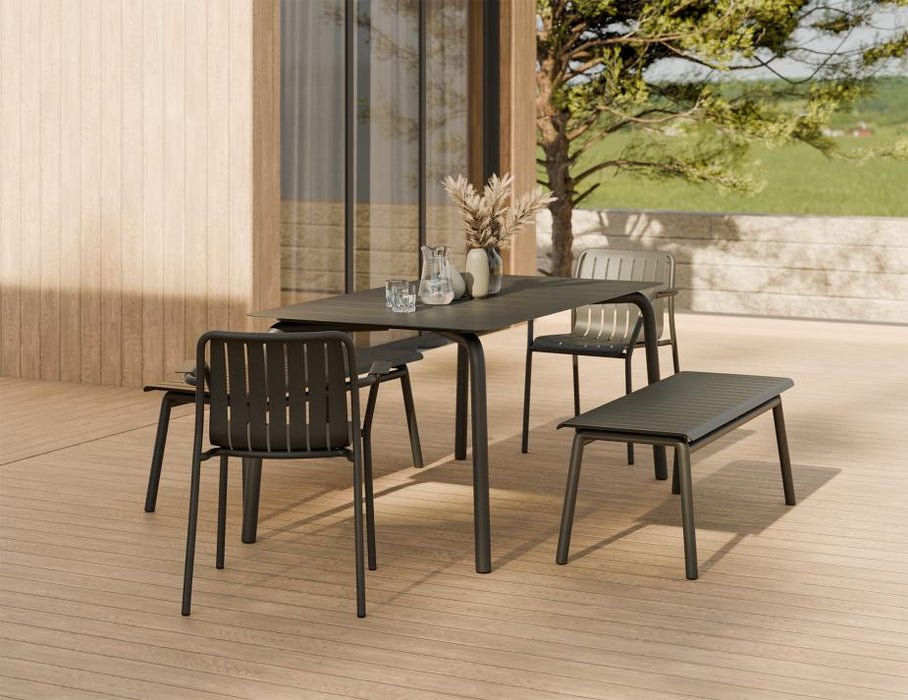 Roku Bench 120cm - Outdoor - Charcoal - Bench with Husk Cushion