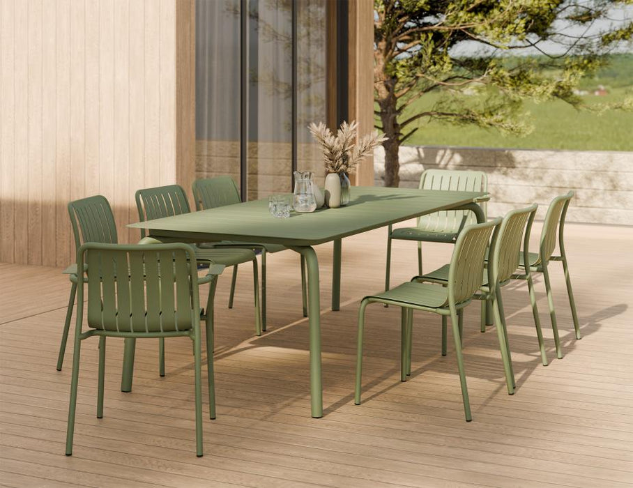 Roku Outdoor Dining Set - Matte Eucalyptus Green