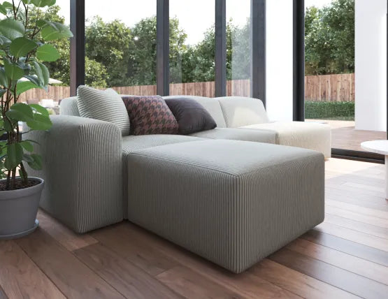 Monaco Sofa - Config A with Left Open End - Custom Upholstered - Category A Upholstery, Wood, 231cm W
