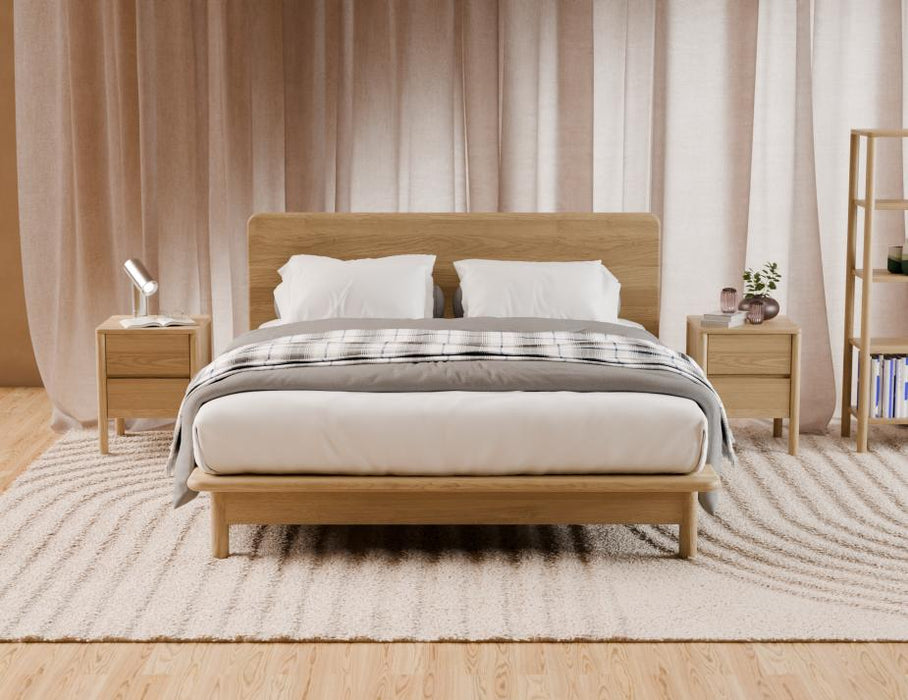 Nordica Bed Frame - Solid Oak, King