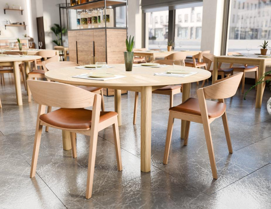 Nordica Round Dining Table - Solid Oak - 150cm