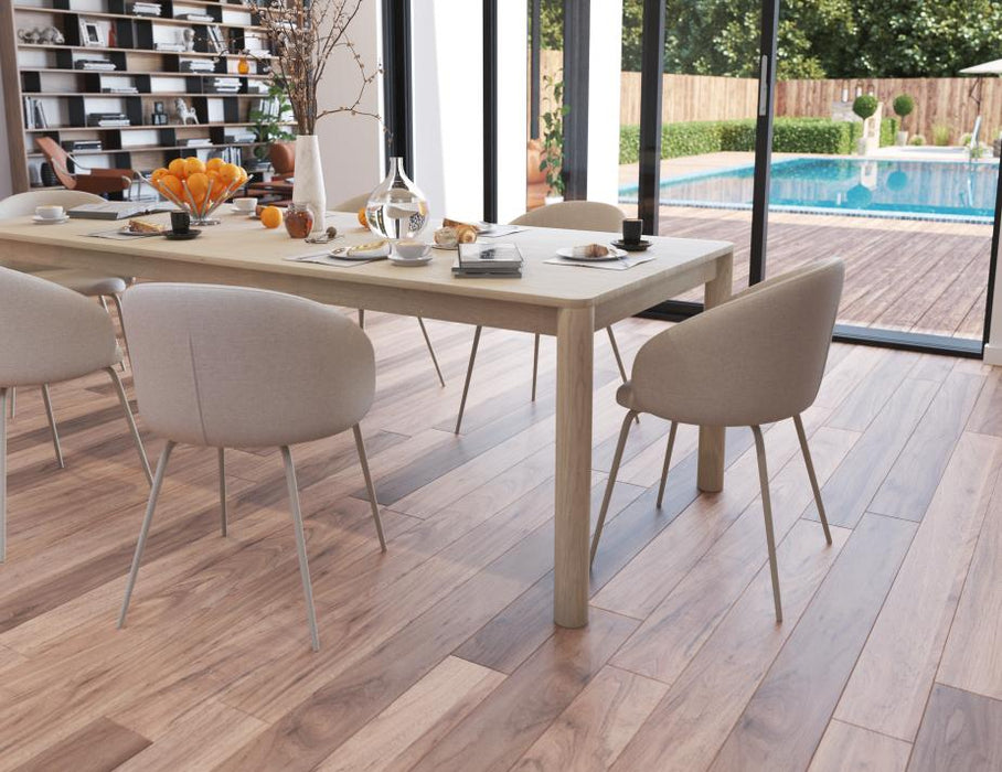 Henley Dining Chair - Light Gray Legs - Fawn Beige Fabric