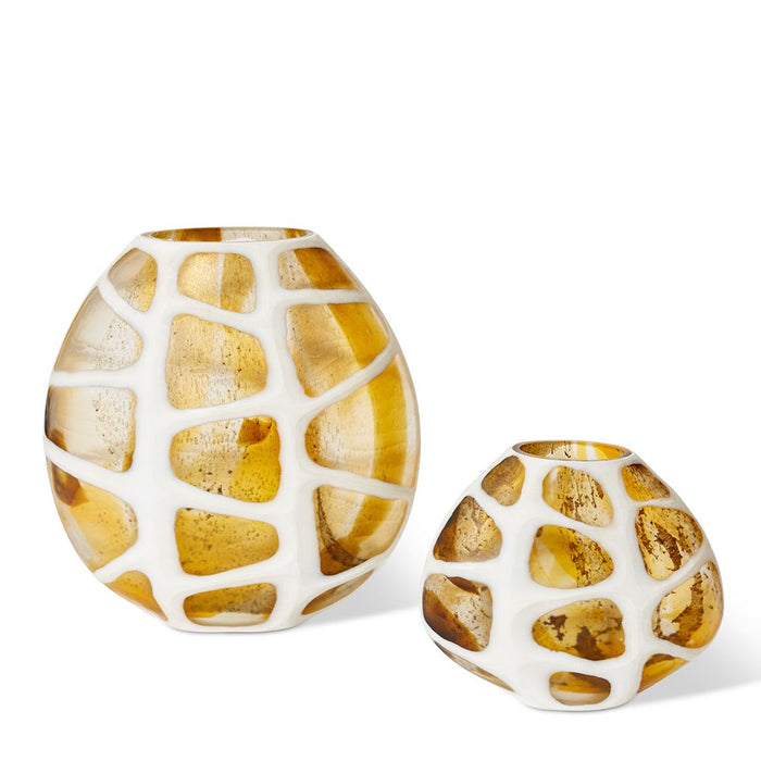 Phomello Vase - Brown/White, 31cm (H)