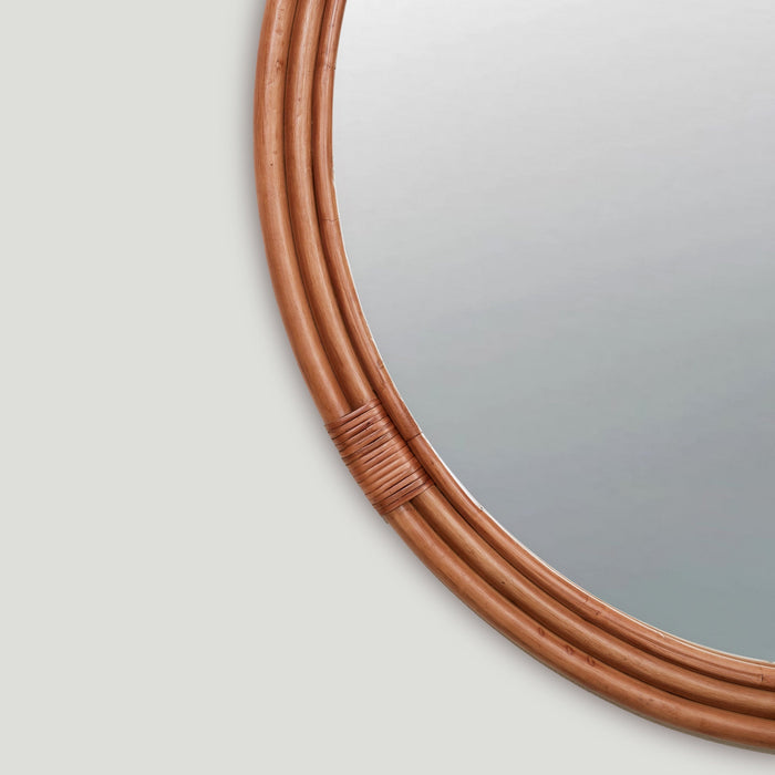 Lani Round Rattan Mirror detail