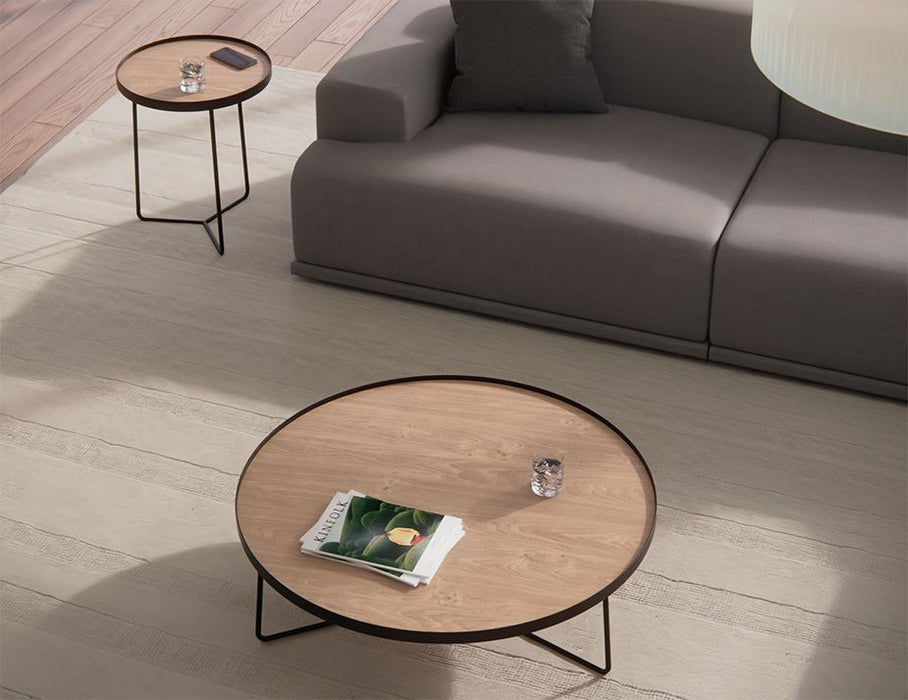 Alora Coffee Table - Black - Oak - Large