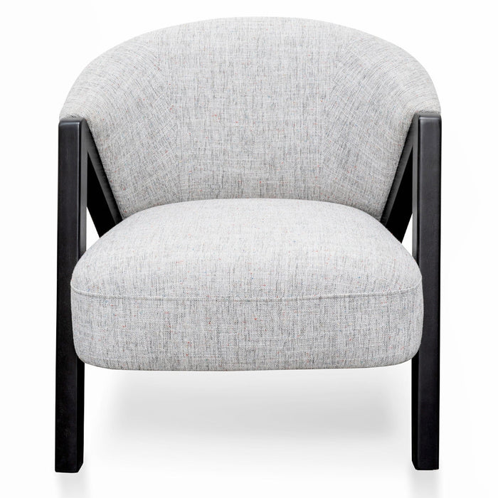 CLC2300-IG Armchair - Light Spec Grey - Black Oak