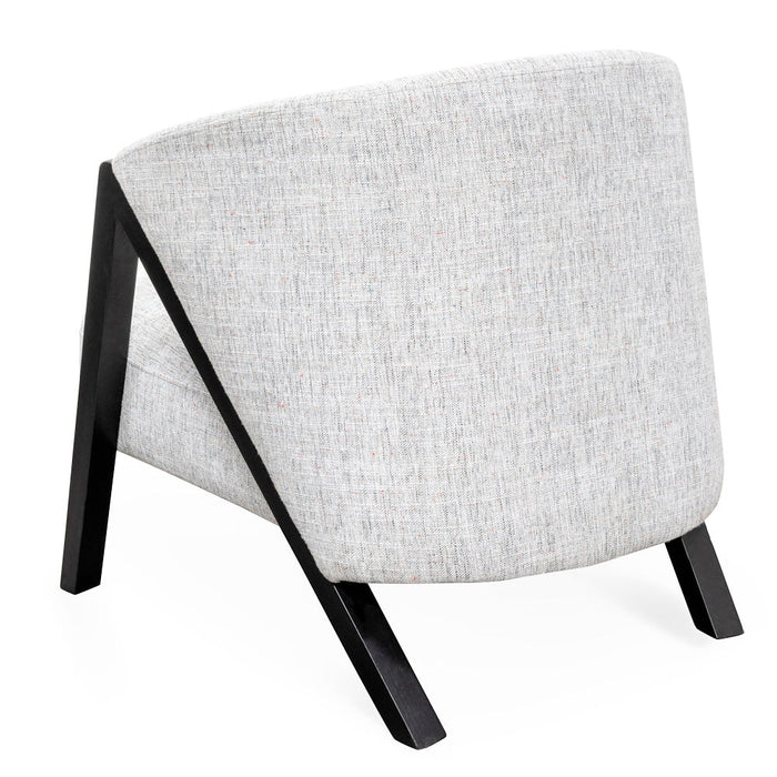 CLC2300-IG Armchair - Light Spec Grey - Black Oak