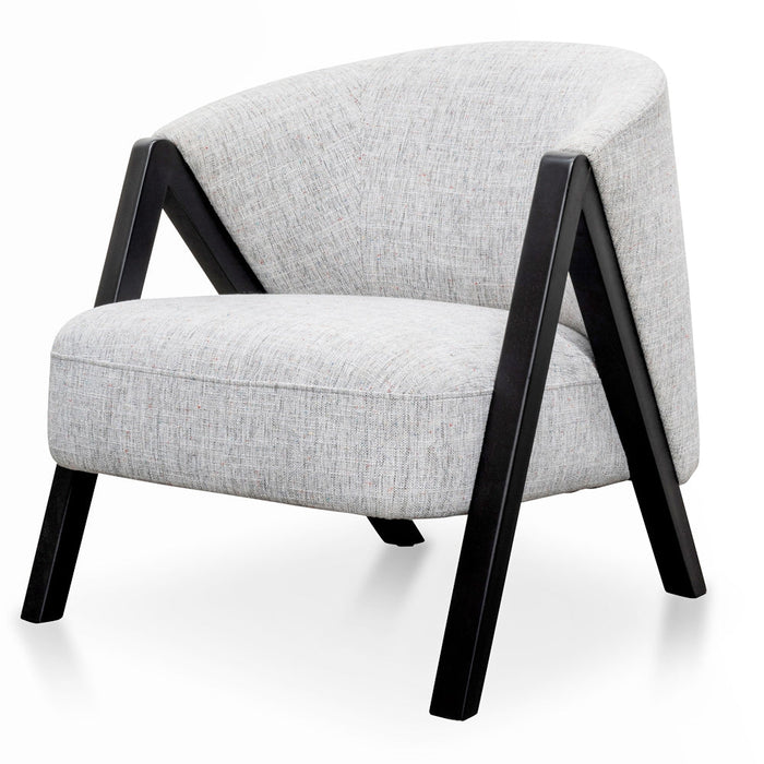 CLC2300-IG Armchair - Light Spec Grey - Black Oak