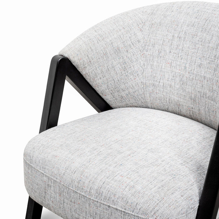 CLC2300-IG Armchair - Light Spec Grey - Black Oak