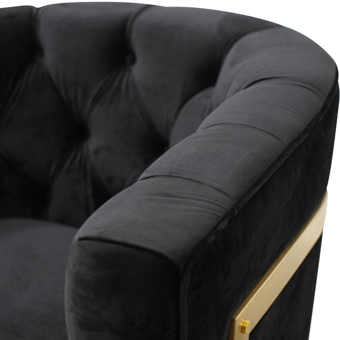 Calibre Furniture Lorena Armchair - Brushed Gold Base