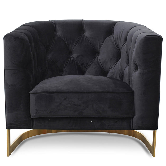 Calibre Furniture Lorena Armchair - Brushed Gold Base