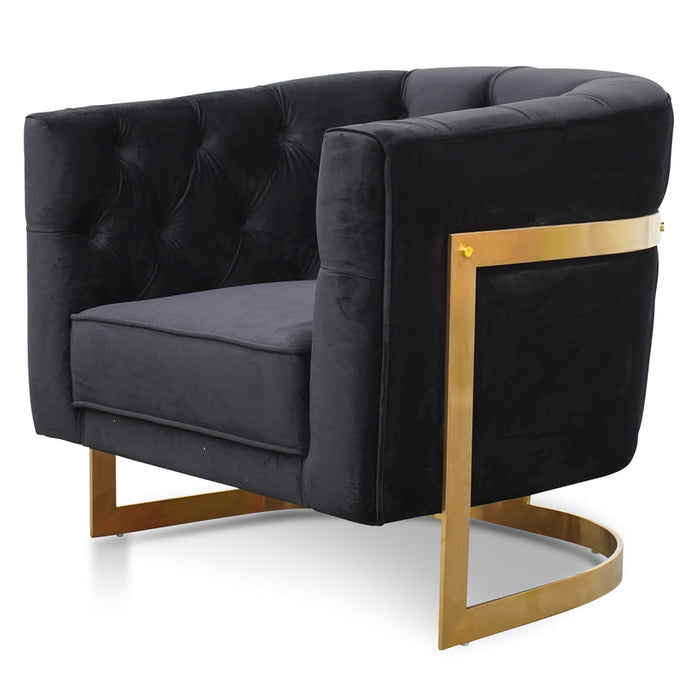 Calibre Furniture Lorena Armchair - Brushed Gold Base