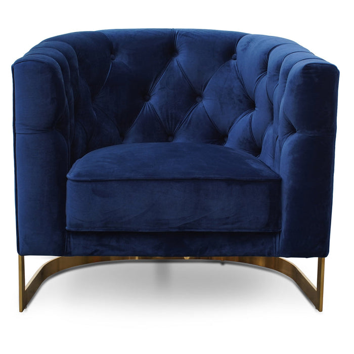 Calibre Furniture Lorena Armchair - Brushed Gold Base