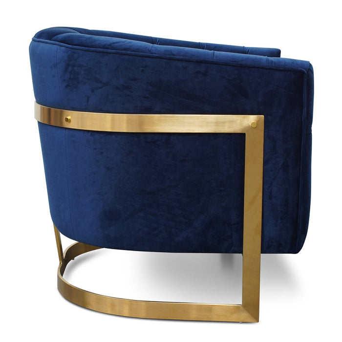 Calibre Furniture Lorena Armchair - Brushed Gold Base