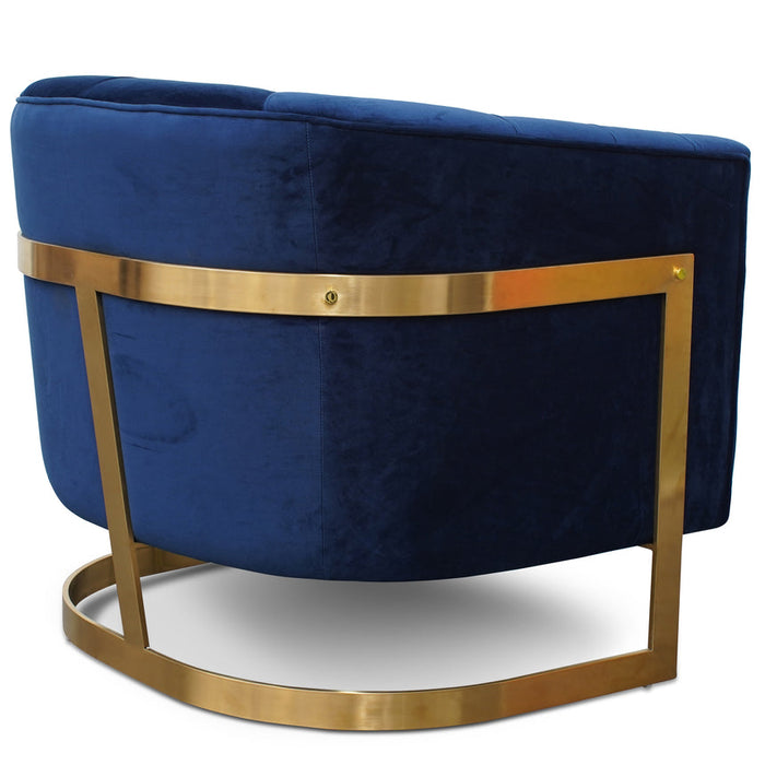 Calibre Furniture Lorena Armchair - Brushed Gold Base