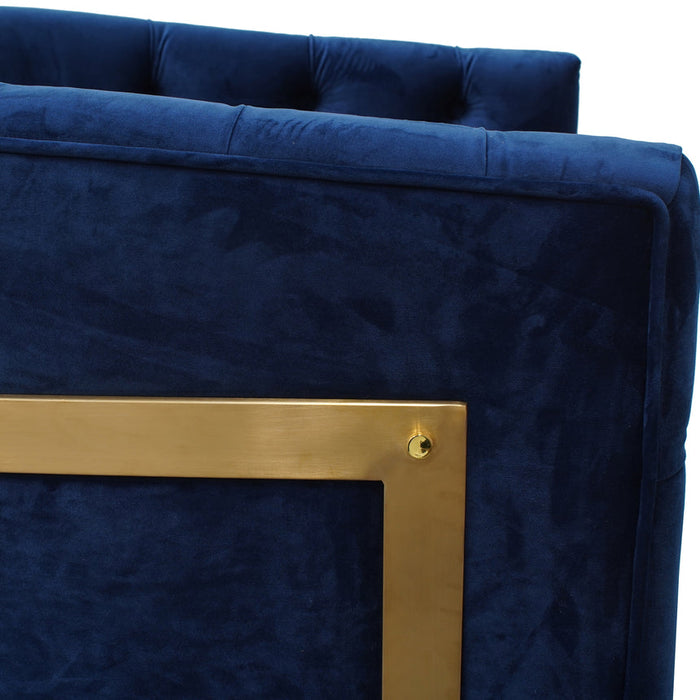 Calibre Furniture Lorena Armchair - Brushed Gold Base