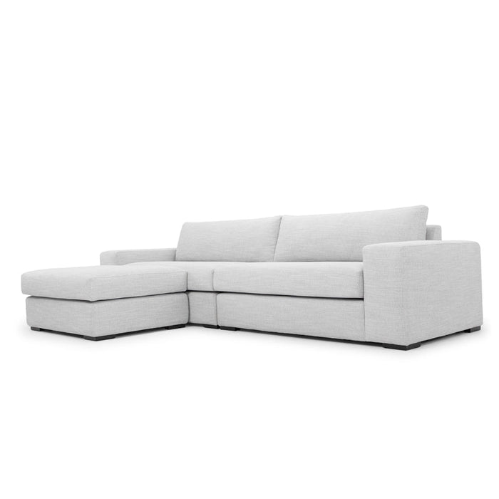 CLC802 3 Seater Sofa With Chaise - Light Texture Grey