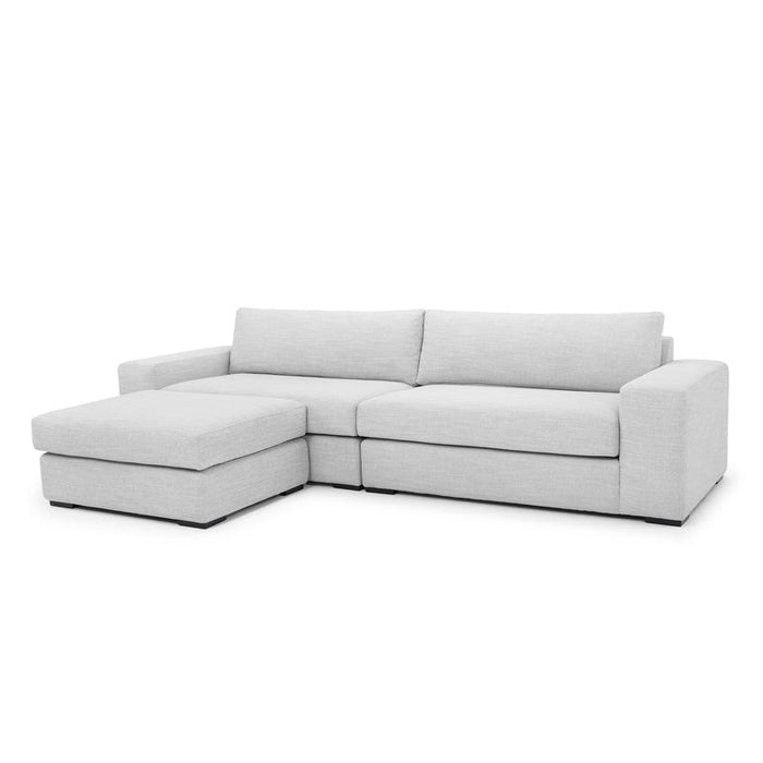 CLC802 3 Seater Sofa With Chaise - Light Texture Grey