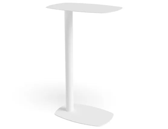 Ledge Side Table - Large - White, Wood, 42cm W