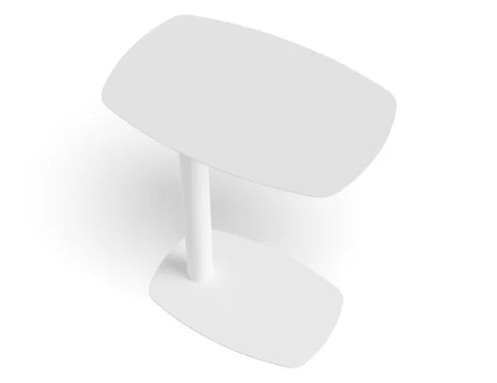 Ledge Side Table - Small - White, Wood, 42cm W