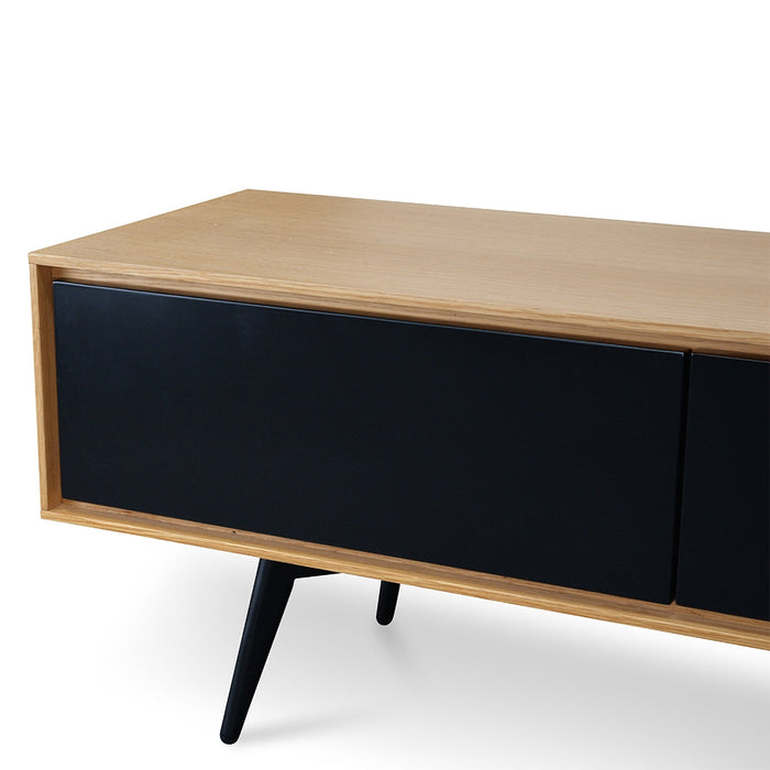 CTV839-DW TV Unit With Black Drawers - Natural