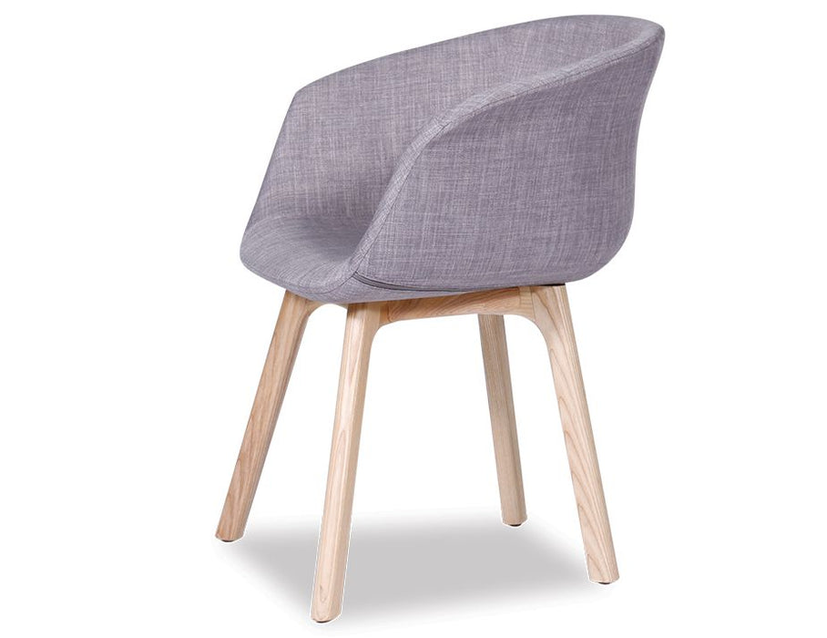 Lonsdale Armchair - Natural - Grey Fabric