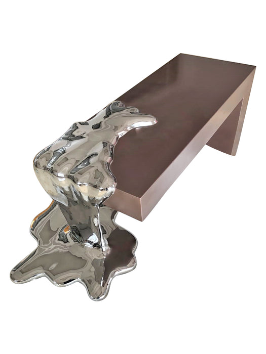 Liquid Series Matt Copper & Chrome Coffee Table