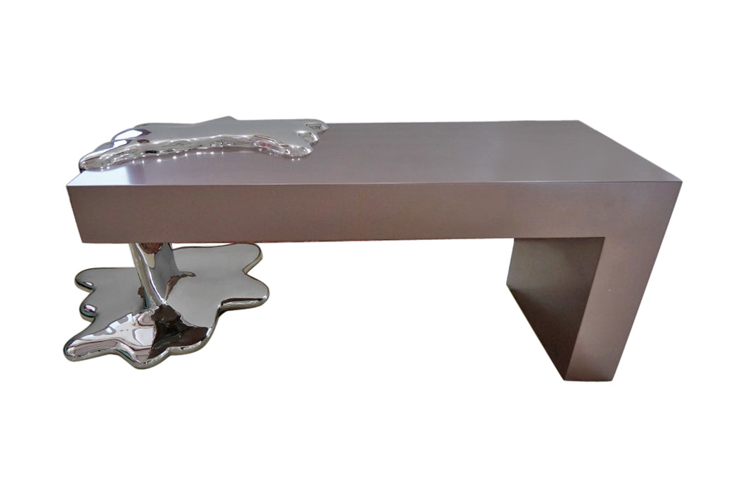 Liquid Series Matt Copper & Chrome Coffee Table