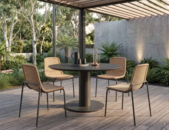 Cenote Rattan Dining Chair - Outdoor - Charcoal