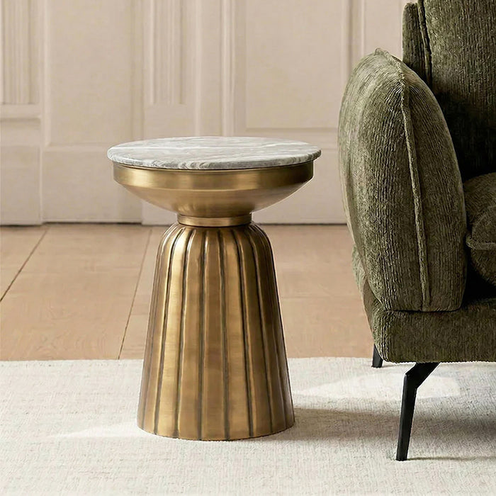 Toronto Marble Crest Side Table