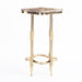 Marble Stone And Gold Pedestal Table