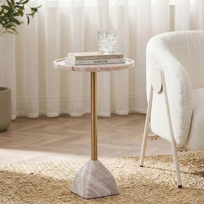 Marble Column Luxe Table